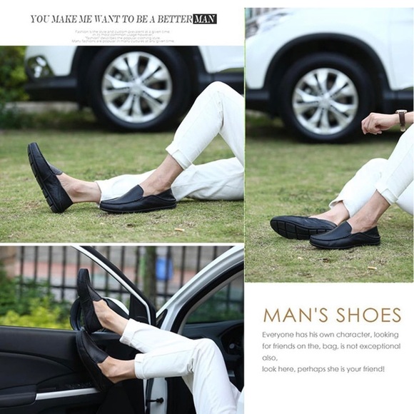 Go Tour Shoes Go Tour Mens Premium Genuine Leather Casual Slip Loafers Poshmark